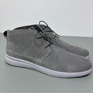 Johnnie-O Chill Chukka Boots Men's Neutral Gray Size 13 M Leather Suede Upper